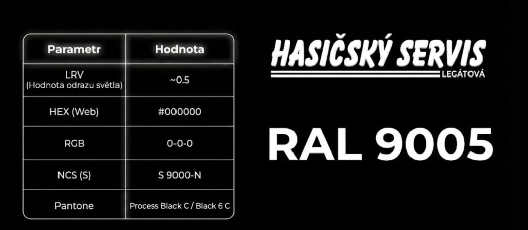 Barva RAL 9005 Černá hluboká