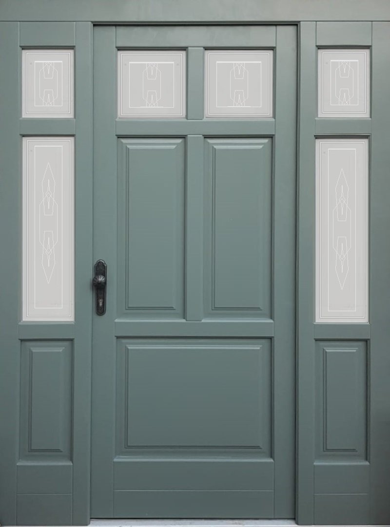 Historické protipožární dveře do činžovního domu v Hlinsku