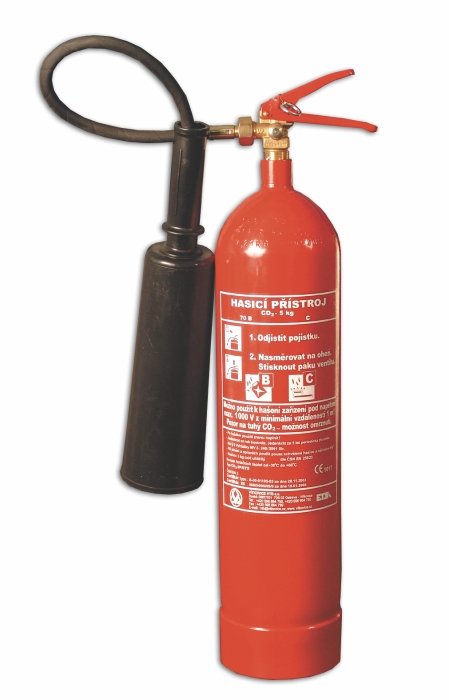 Sněhový hasicí přístroj s CO2